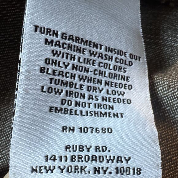 Vintage Ruby Rd Jean Jacket Sz 18 With Embellishments Y2K Grunge Boho Rocker 90s - Picture 7 of 16